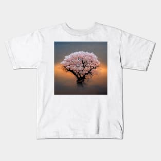 Dusk Among the Sakura Blossoms Kids T-Shirt